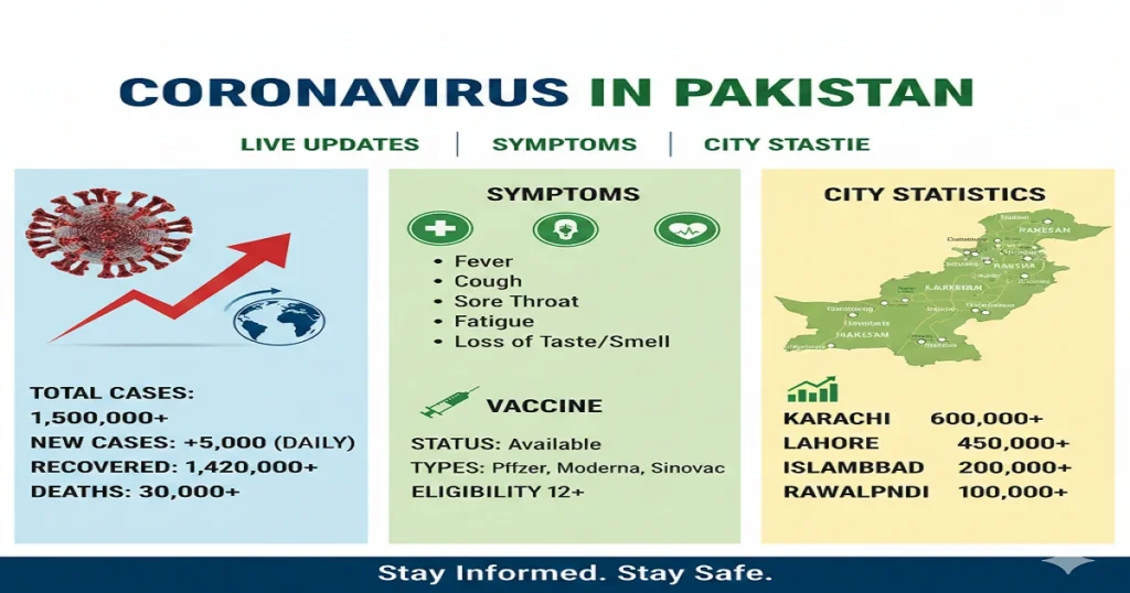 Coronavirus in Pakistan – Latest Cases, Symptoms, Vaccine Updates & City Statistics